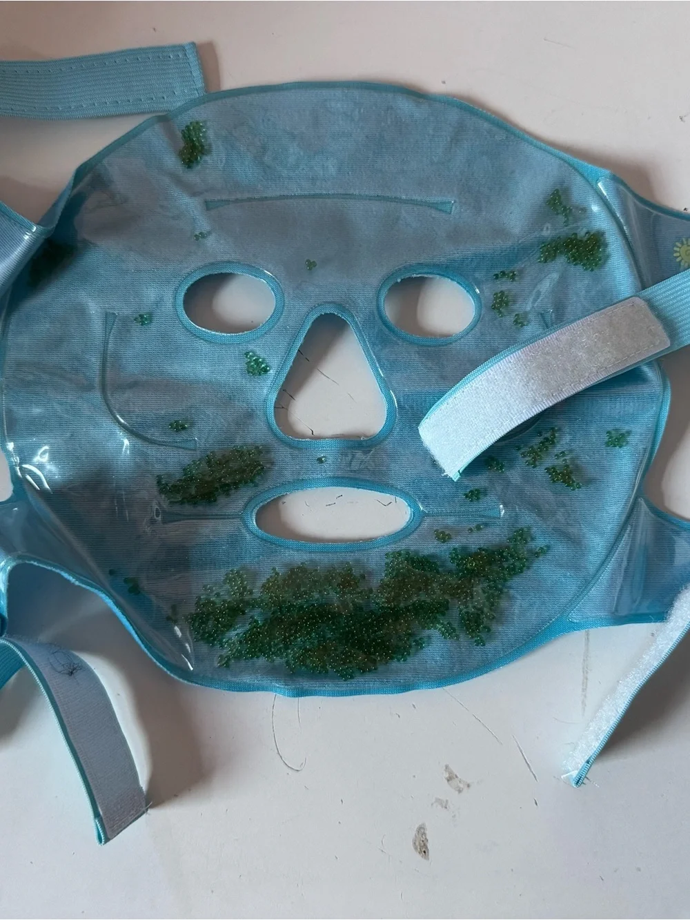 Cold & Hot Therapy Gel Bead Face Mask with Adjustable Elastic Straps